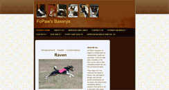 Desktop Screenshot of fopawsbasenjipuppies.com