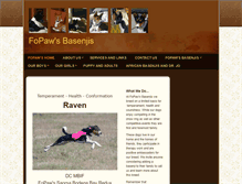 Tablet Screenshot of fopawsbasenjipuppies.com